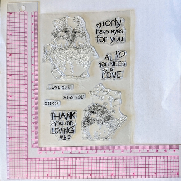 Yixuan Happy Valentine's Day Love Birds Gnome Cups Cutting Die & Stamp set - Picture 5 of 5